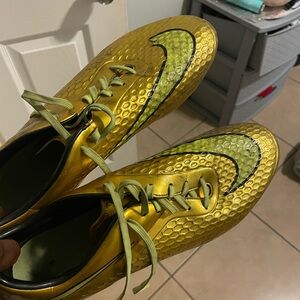 Nike Metallic Gold Soccer Cleats